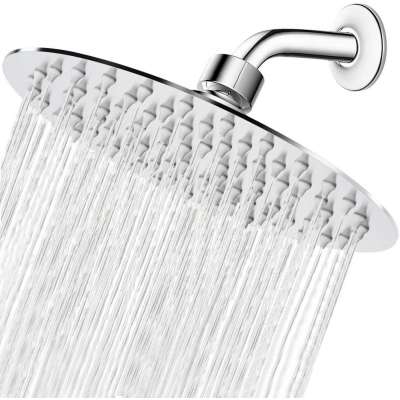 High Pressure Shower Head 8 Inch Ultra-Thin Design-Better Pressure Boosting Stainless Steel Rainfall Shower Head